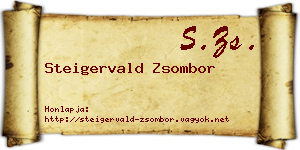 Steigervald Zsombor névjegykártya