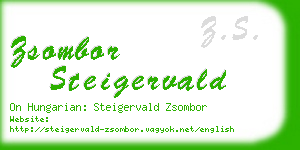 zsombor steigervald business card